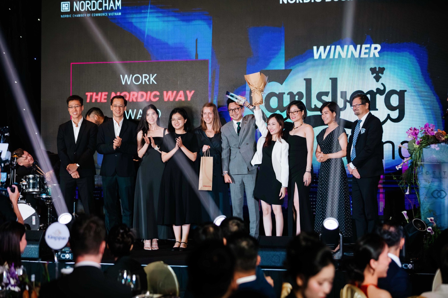 Carlsberg Vietnam receiving the Work the Nordic Way – Best Place to Work Award